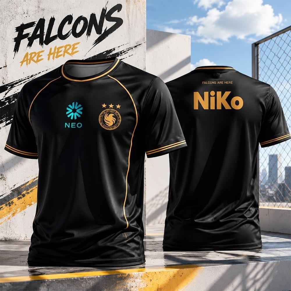 Esports Gaming Jersey Design - Team Falcons 2026 Trainingsuniformen CS2 Esports