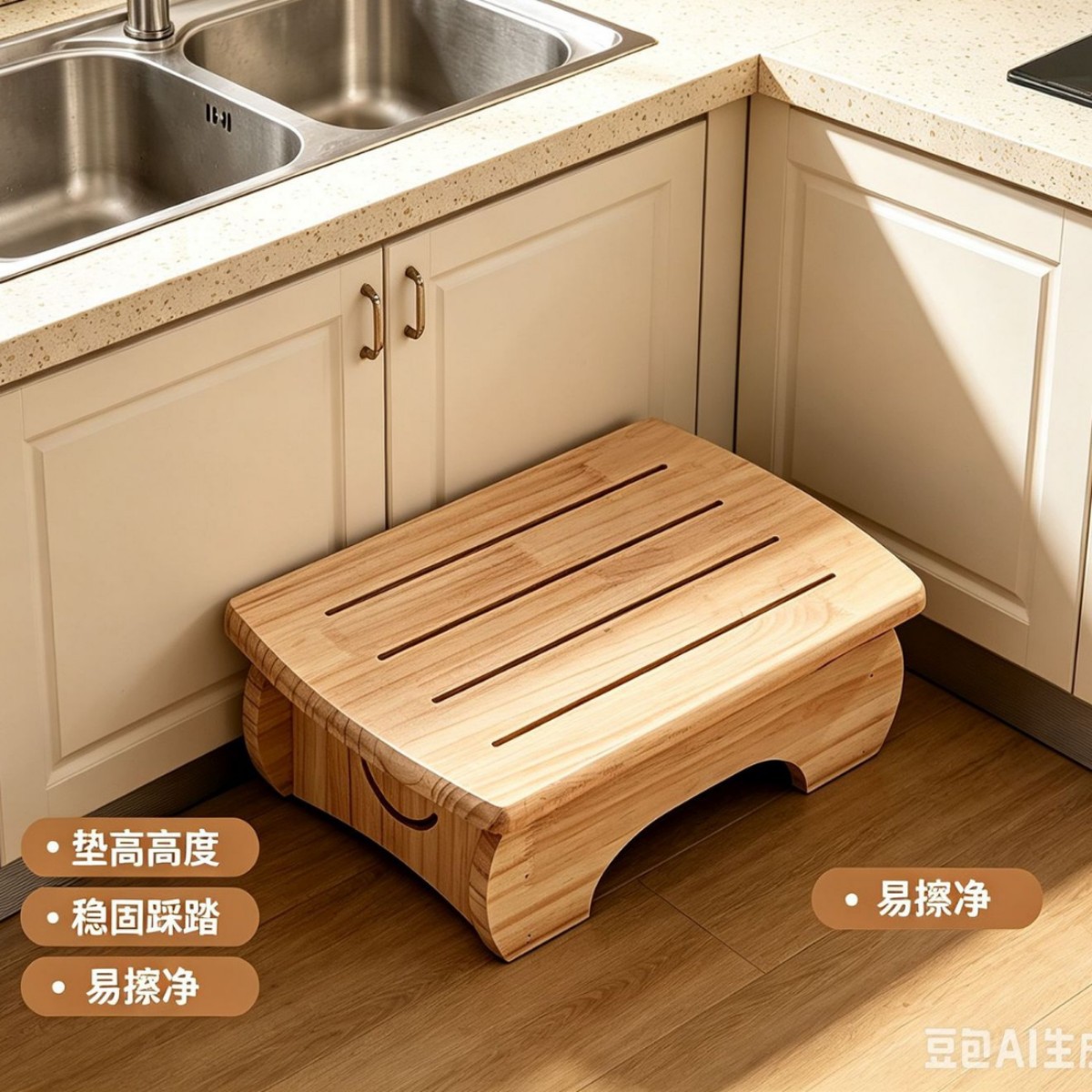 Houten krukje Stabiele voetste - Footrest Under Desk recensie en prijs