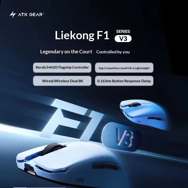 ATK F1 V2/V3 Tri Mode Draadloz - Mouse Gaming Esports recensie en prijs