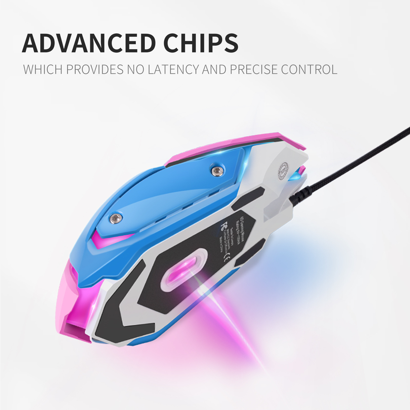 Kleurrijke, gloeiende, stille  - Esports Gaming Mouse Weight Adjustable recensie en prijs